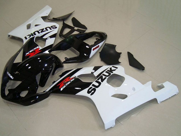 Glossy Black White Red 2004-2005 Suzuki GSXR 750 Motorcycle Fairings