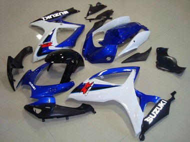White Blue Glossy Black Red 2006-2007 Suzuki GSXR 750 Motorcycle Fairings