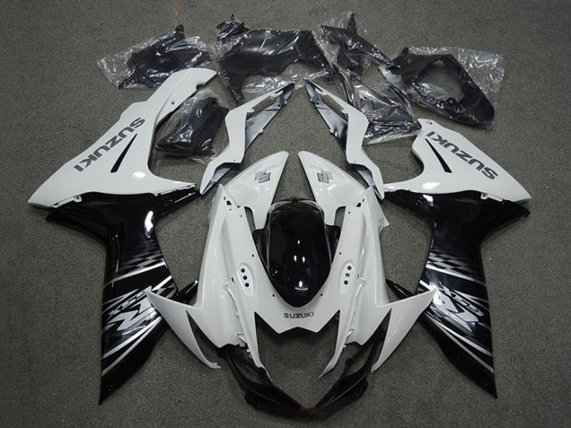 White Black 2011-2024 Suzuki GSXR 750 Motorcycle Fairings