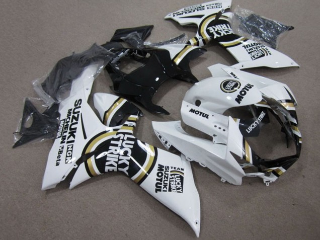 White Lucky Strike Black Motul 2011-2024 Suzuki GSXR 750 Motorcycle Fairings