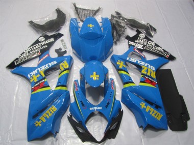 Blue Gold Black Rizla 2007-2008 Suzuki GSXR 1000 Bike Fairings