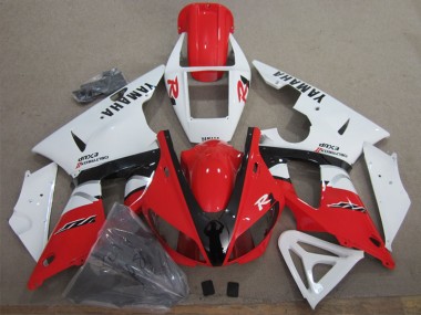 White Red Black 1998-1999 Yamaha YZF R1 Motorcycle Fairing