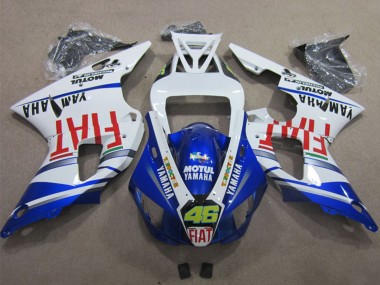 White Blue Red Motul Fiat 46 1998-1999 Yamaha YZF R1 Motorcycle Fairings