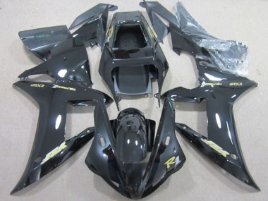 Glossy Black Gold Decal 2002-2003 Yamaha YZF R1 Motorcycle Fairings
