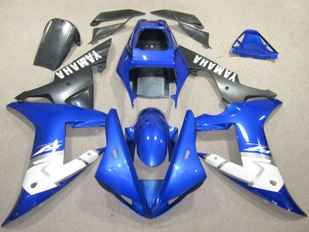 Blue White Matte Black 2002-2003 Yamaha YZF R1 Motorcycle Fairings