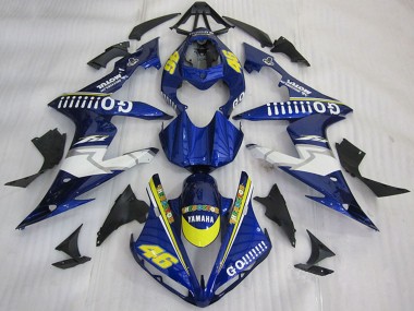 Blue Yellow White Go 46 2004-2006 Yamaha YZF R1 Motorcycle Fairings