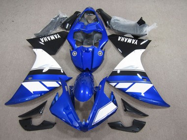 Blue White Glossy Black 2012-2014 Yamaha YZF R1 Motorcycle Fairing