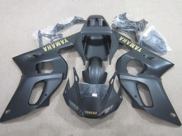 Matte Black Yellow Decal 1998-2002 Yamaha YZF R6 Motorcycle Fairings