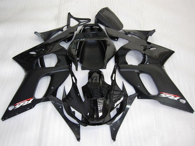 Glossy Black Matte Black 1998-2002 Yamaha YZF R6 Motorcycle Fairing