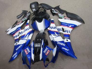 White Blue Red Sterilgarda Volvo Fimer 2006-2007 Yamaha YZF R6 Motorcycle Fairings
