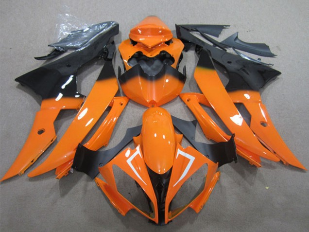 Orange Glossy Black 2008-2016 Yamaha YZF R6 Motorcycle Fairing