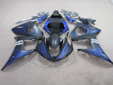 Black Blue Flame 03-05 YZF R6 Motorcycle Fairings