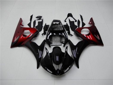 Black Red 03-05 YZF R6 Motorcycle Fairings