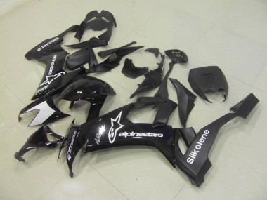 Black Silkolene 08-10 ZX10R Motorcycle Fairings