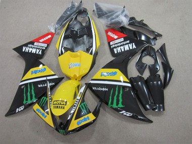 Black Yellow Motul Monster 09-11 YZF R1 Motorcycle Fairings