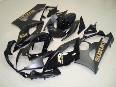 Black with Gold Decals 05-06 GSXR 1000 Motorcycle Fairings