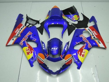 Blue Red Bull 00-02 GSXR 1000 Motorcycle Fairings