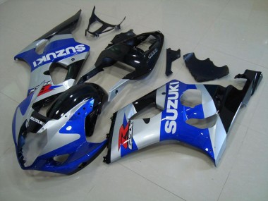 Blue Silver 03-04 GSXR 1000 Motorcycle Fairings