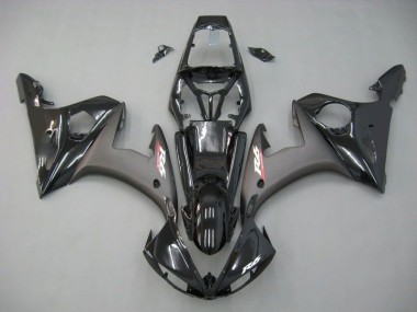 Contrast Black 03-05 YZF R6 Motorcycle Fairings