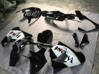 Glossy Black White 00-01 ZX9R Motorcycle Fairings
