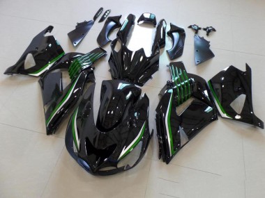 Glossy Black with Green Line 06-11 ZX14R ZZR1400 Motorcycle Fairings