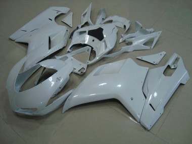 Glossy White 07-14 Ducati 848 1098 1198 Motorcycle Fairings