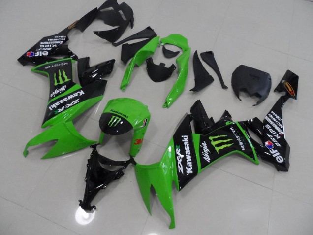 Green and Black Monster 08-10 ZX10R Motorcycle Fairings Green and Black Monster 08-10 ZX10R Motorcycle Fairings