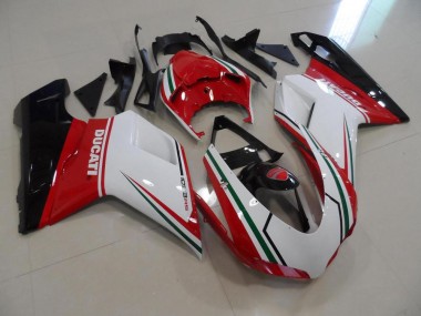 Red White 07-14 Ducati 848 1098 1198 Motorcycle Fairing